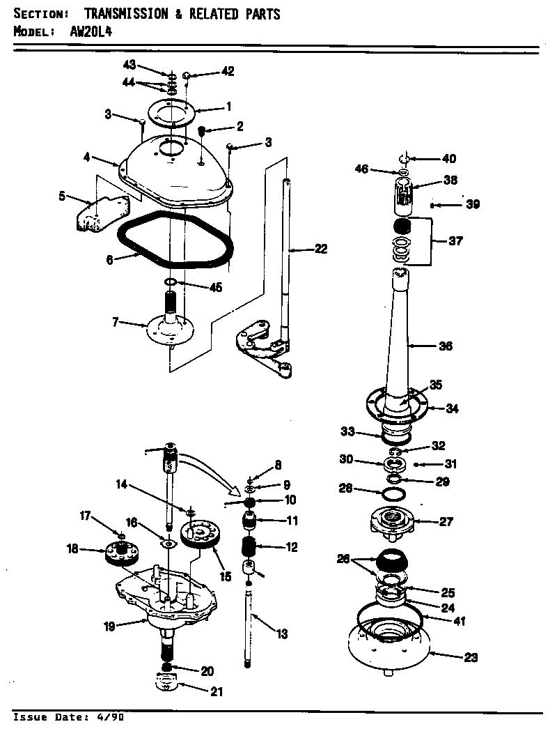 Transmission & related parts (rev. e-f)