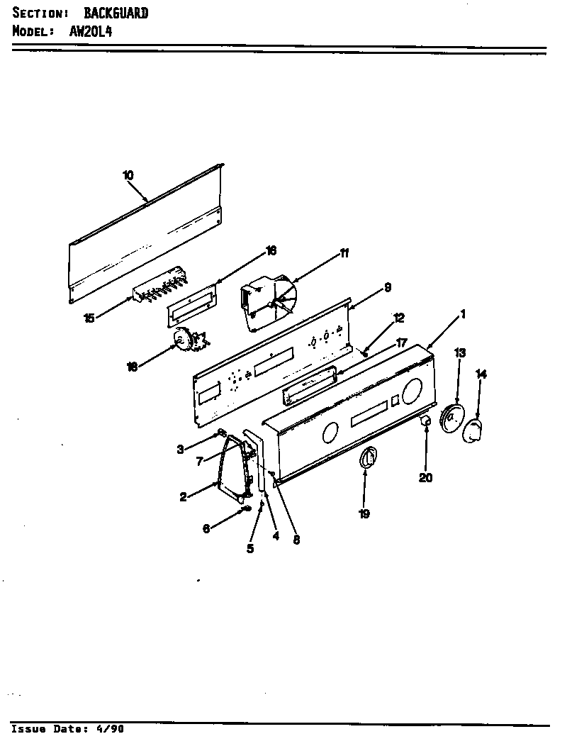 Control panel (rev. e-f)