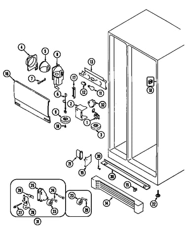 Fresh food compartment (gs20a83v)