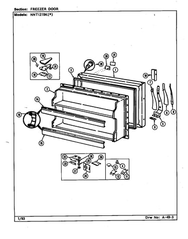 Freezer door