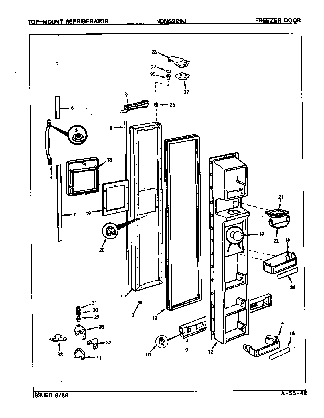 Freezer door