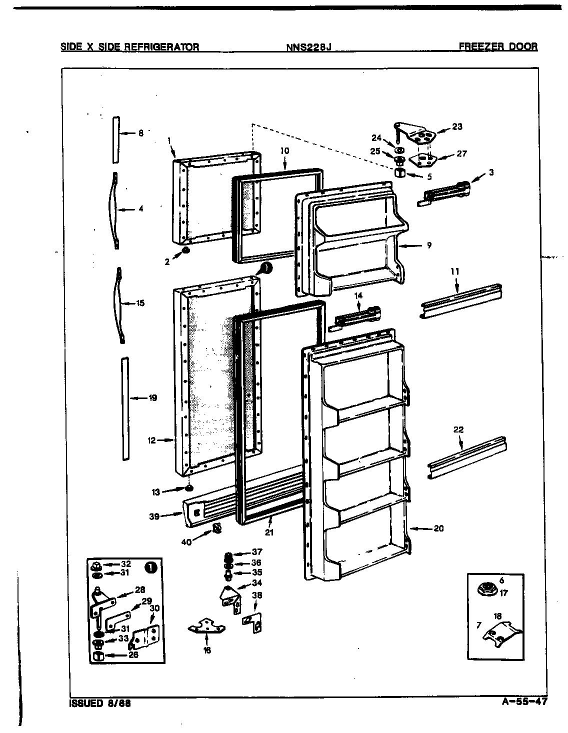 Freezer door