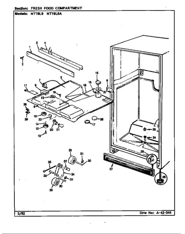 Fresh food compartment (nt19l9/ca61a) (nt19l9a/ca61a)