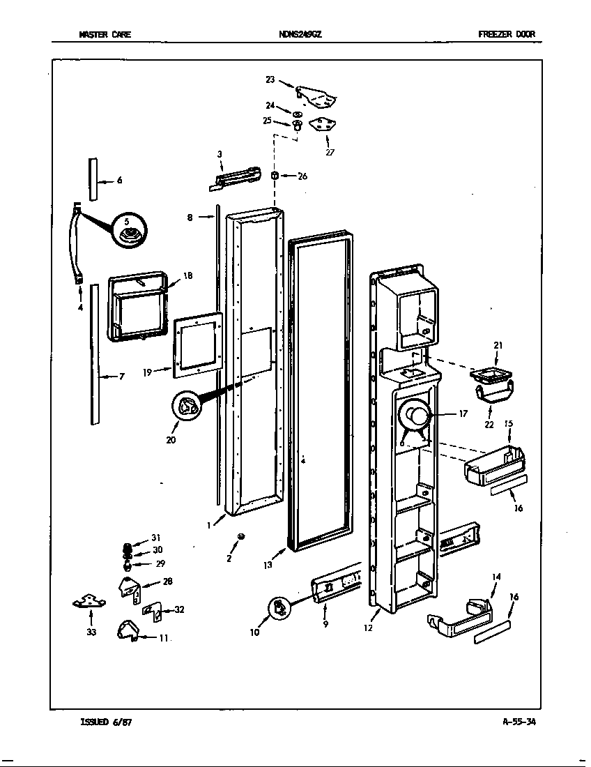 Freezer door