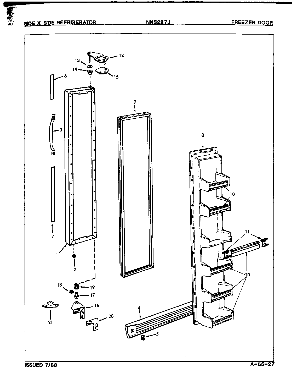 Freezer door