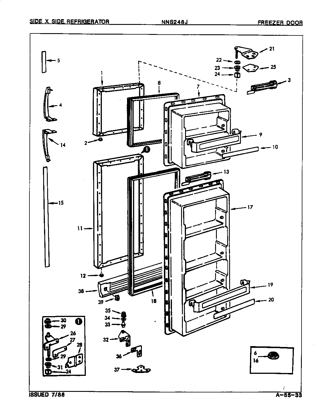 Freezer door
