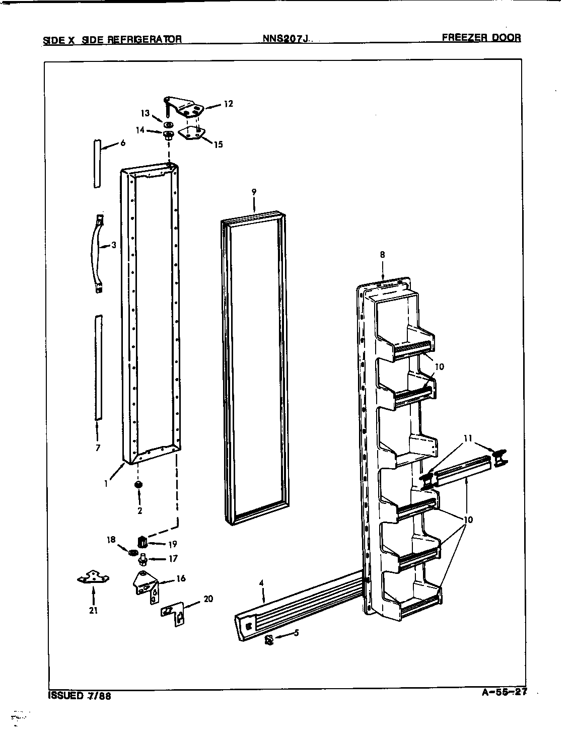Freezer door