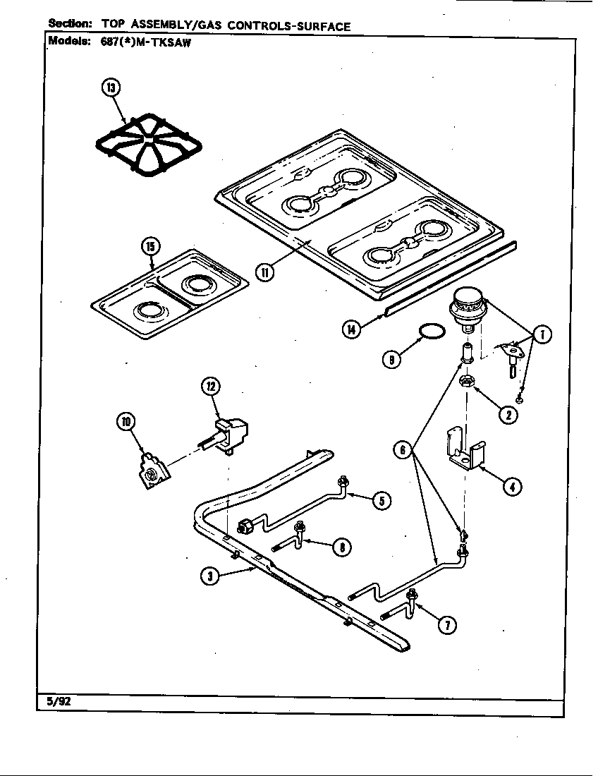 Top assy./control system (surface)