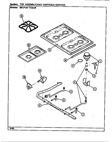 Top assy./control system (surface)
