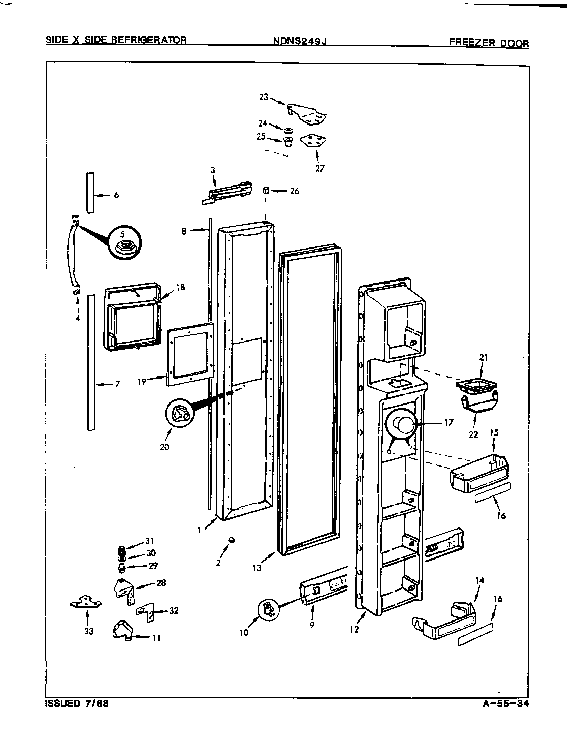 Freezer door