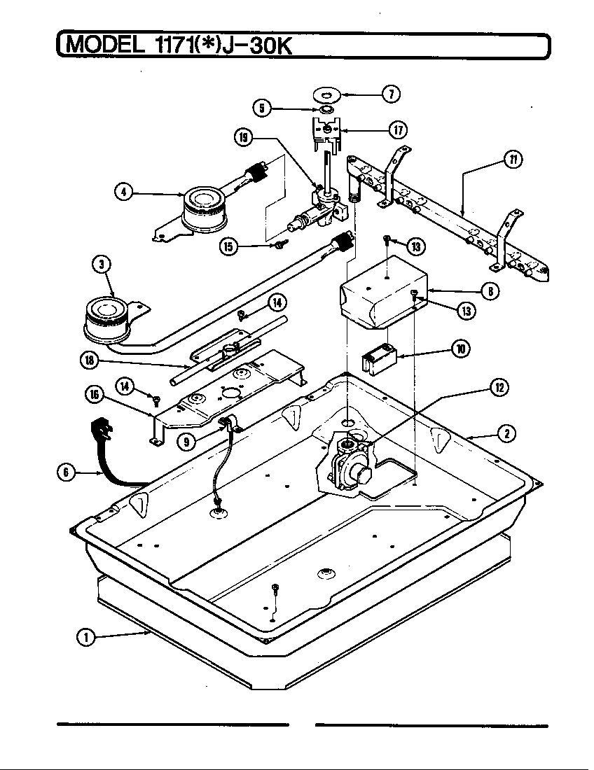 Burner box assy. (solid state ignition) (1171aj-30k) (1171wj-30k)