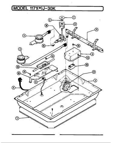 Burner box assy. (solid state ignition) (1171aj-30k) (1171wj-30k)