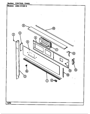Control panel (a59f-5txw-r) (a59g-5txw-r)