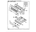 Admiral A3120SPW top assy./control panel diagram