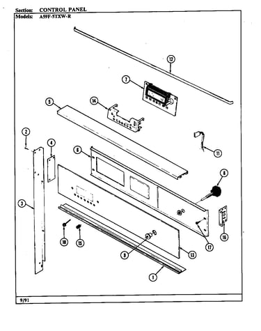 Control panel (a59f-5tvw-r) (a59f-5txw-r)