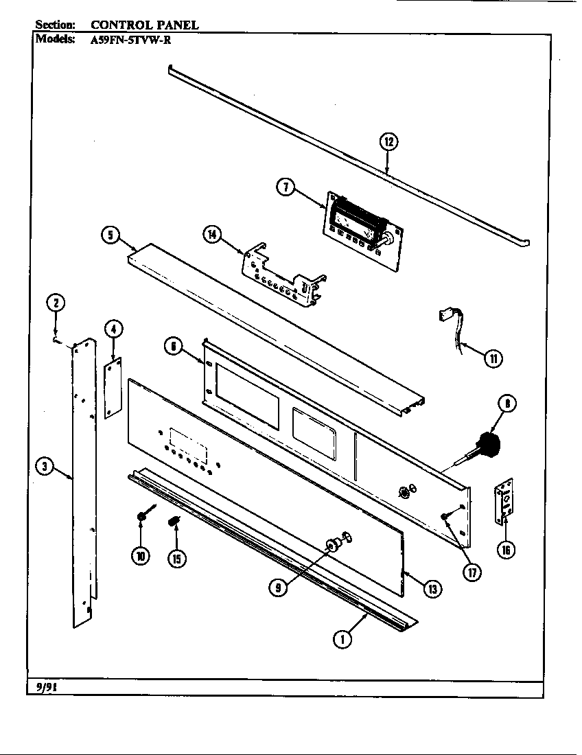 Control panel (a59fn-5tvw-r) (a59fn-5tvw-r)