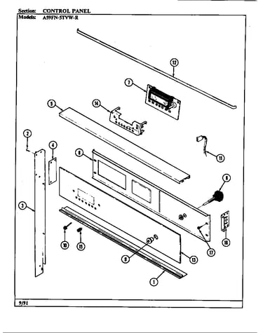 Control panel (a59fn-5tvw-r) (a59fn-5tvw-r)
