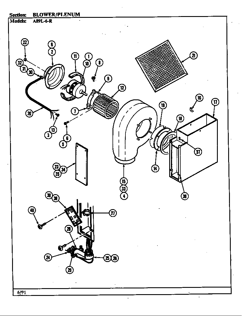 Blower plenum