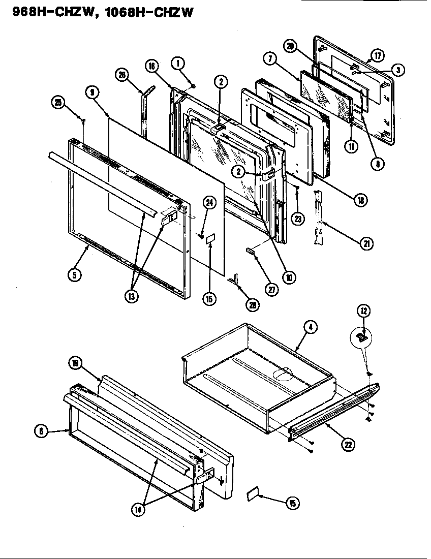 Door (1068ah-chzw) (1068wh-chzw)