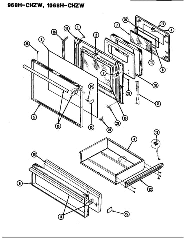 Door (1068ah-chzw) (1068wh-chzw)