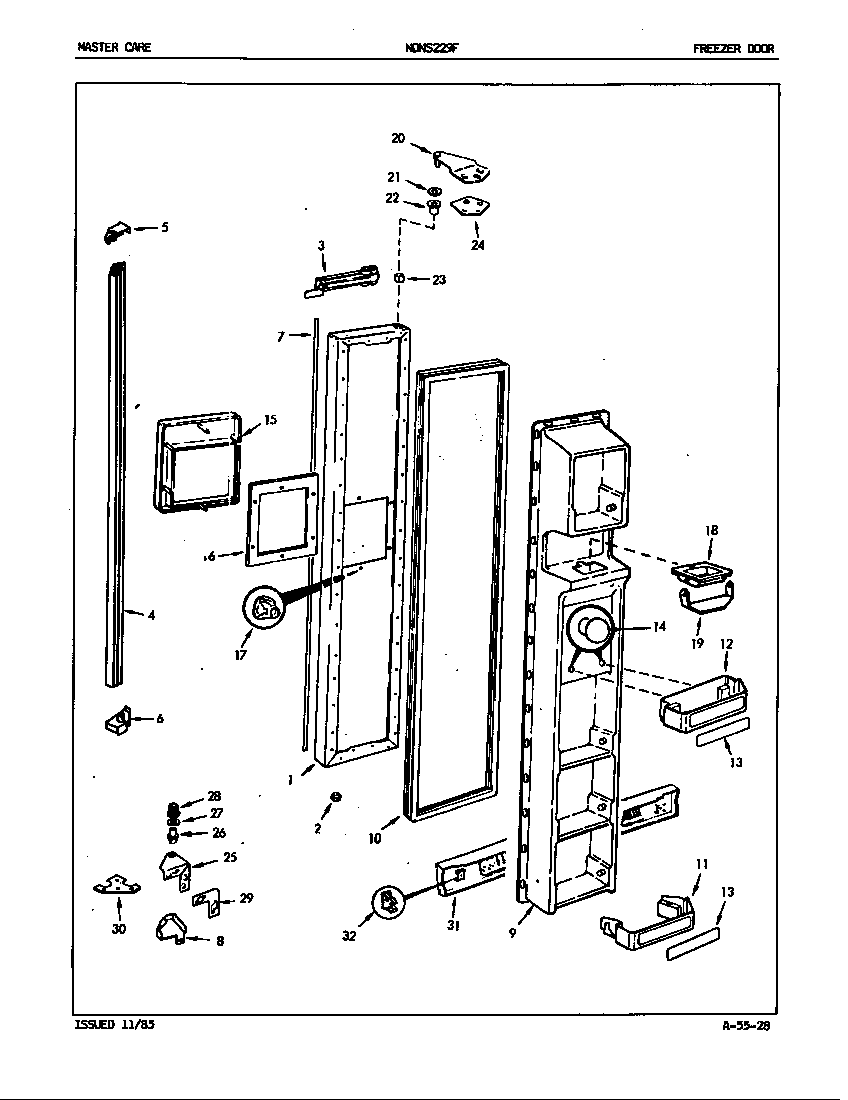 Freezer door