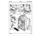 Maytag NDNS229F/5M57B water & ice dispenser diagram