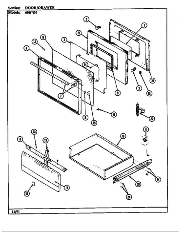 Door/drawer (656*h-ehvw) (656ah-ehvw) (656wh-ehvw)