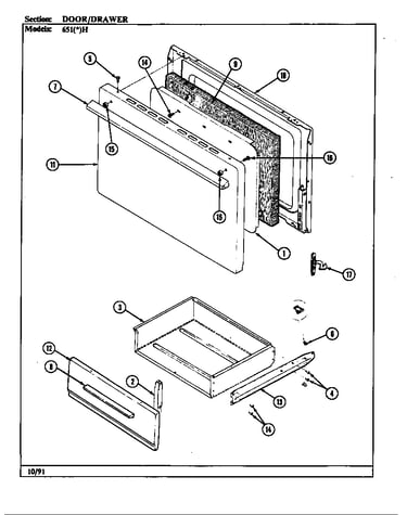Door/drawer (651*h) (651ah) (651wh)