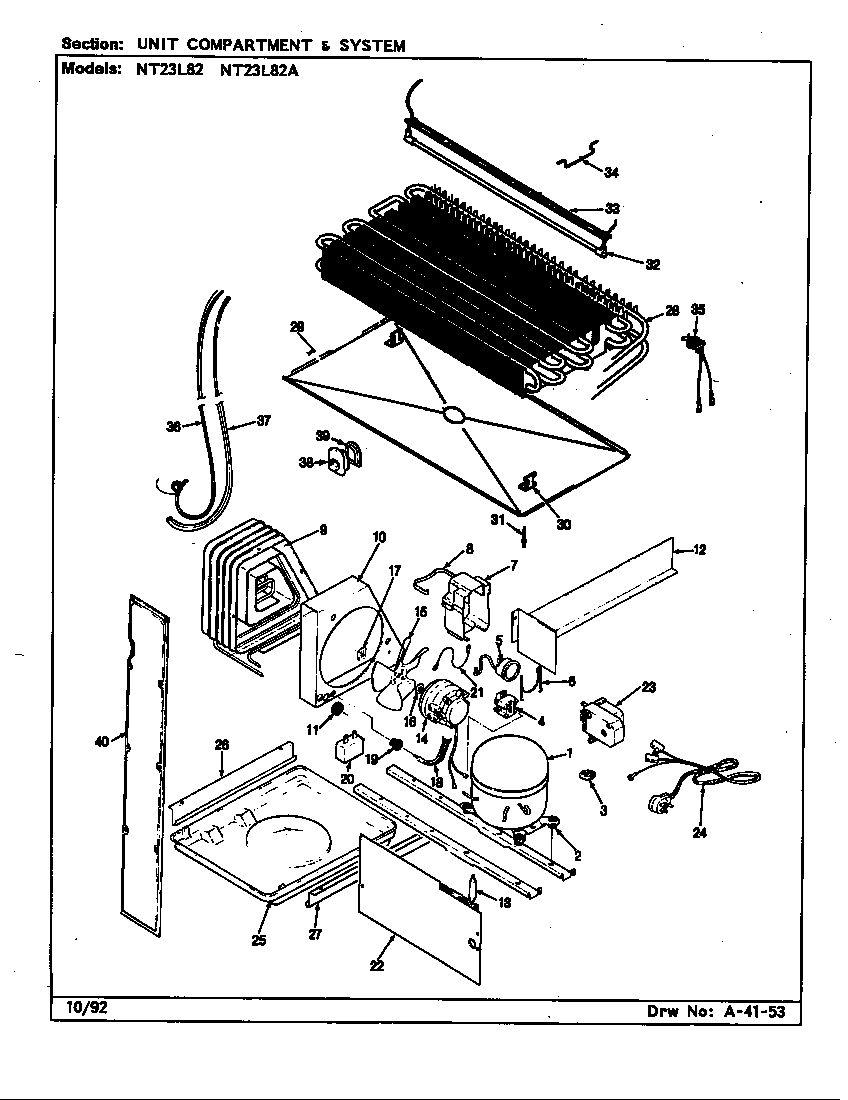 Unit compartment & system (nt23l82/cf97a) (nt23l82a/cf99a)