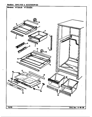 Shelves & accessories (nt23l82/cf97a) (nt23l82a/cf99a)