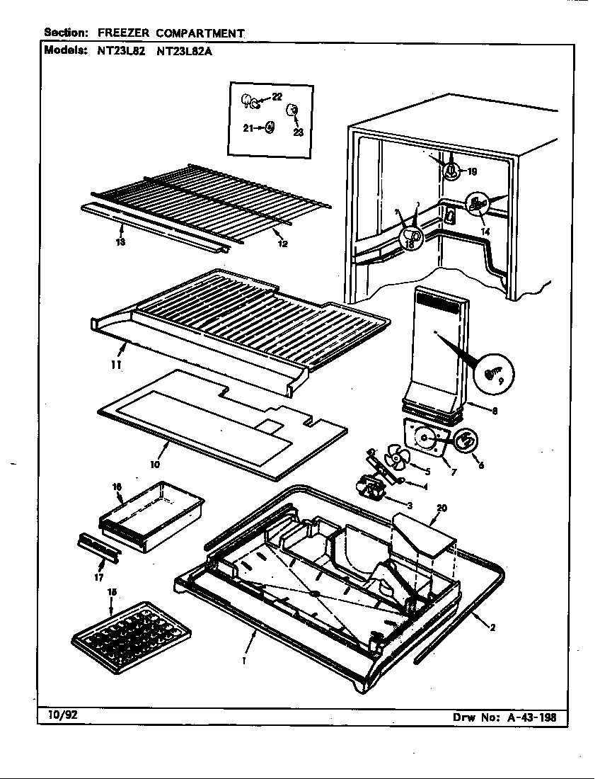 FREEZER COMPARTMENT (NT23L82/CF97A) (NT23L82A/CF99A)