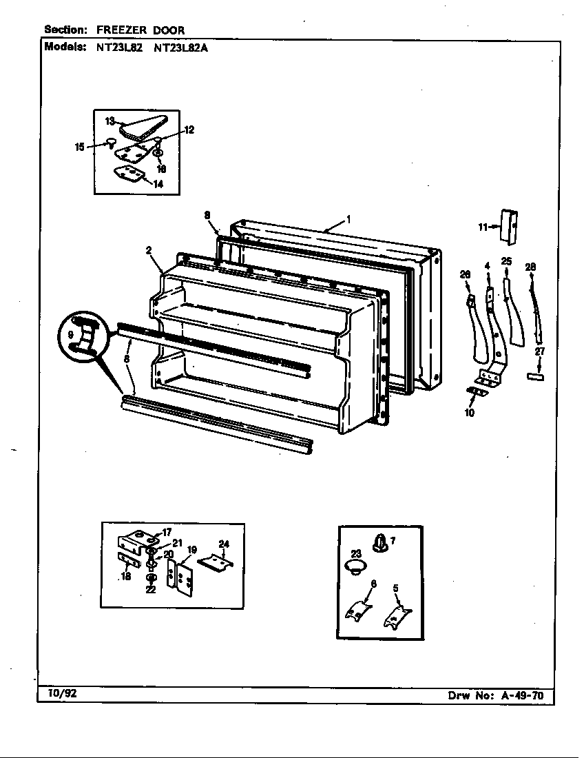 FREEZER DOOR (NT23L82/CF97A) (NT23L82A/CF99A)