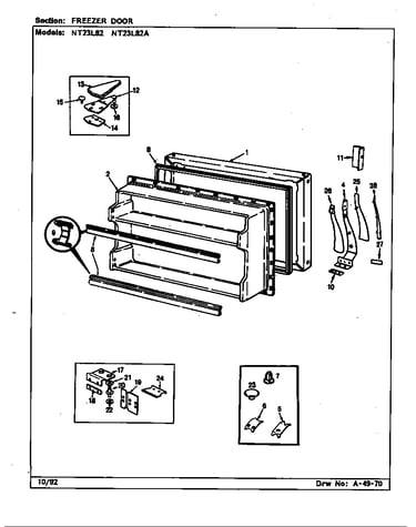 Freezer door (nt23l82/cf97a) (nt23l82a/cf99a)