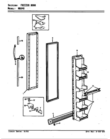 Freezer door