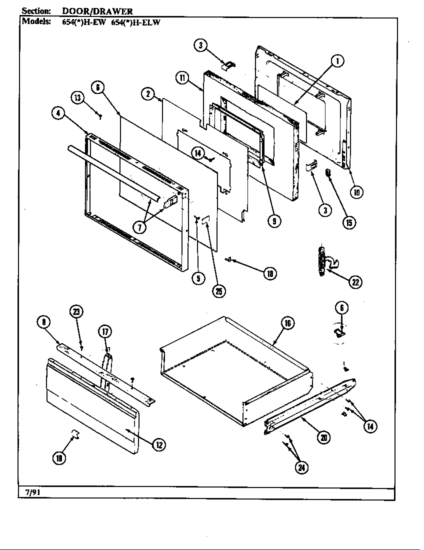 DOOR/DRAWER (654*H-EVW, 654*H-ELVW)