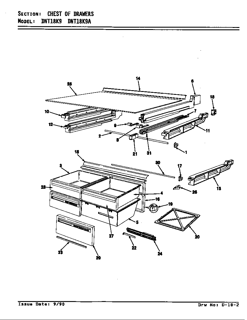 Chest of drawers