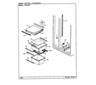 Crosley CNS22V8/CR16A shelves & accessories diagram