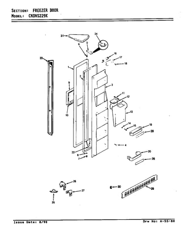 Freezer door
