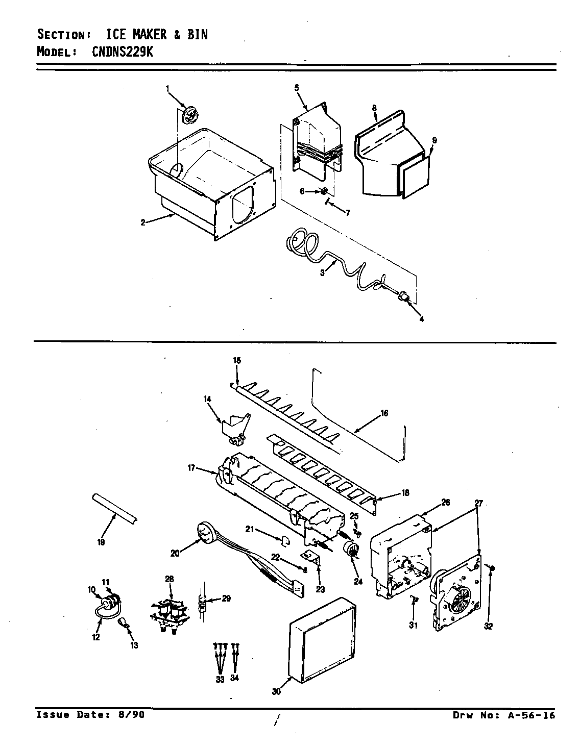 Ice maker & bin