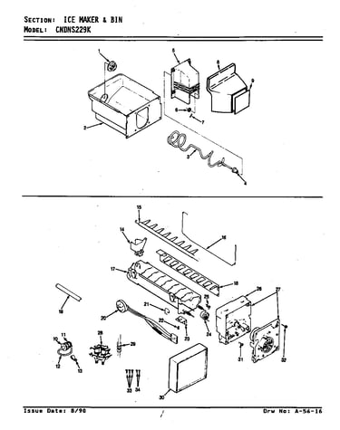Ice maker & bin