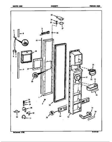 Freezer door