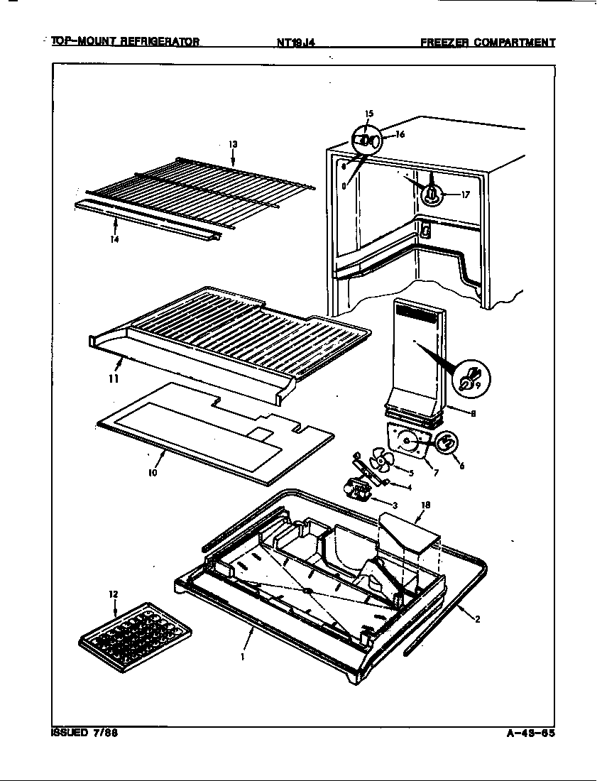 Freezer compartment (nt19j4/8a10a)