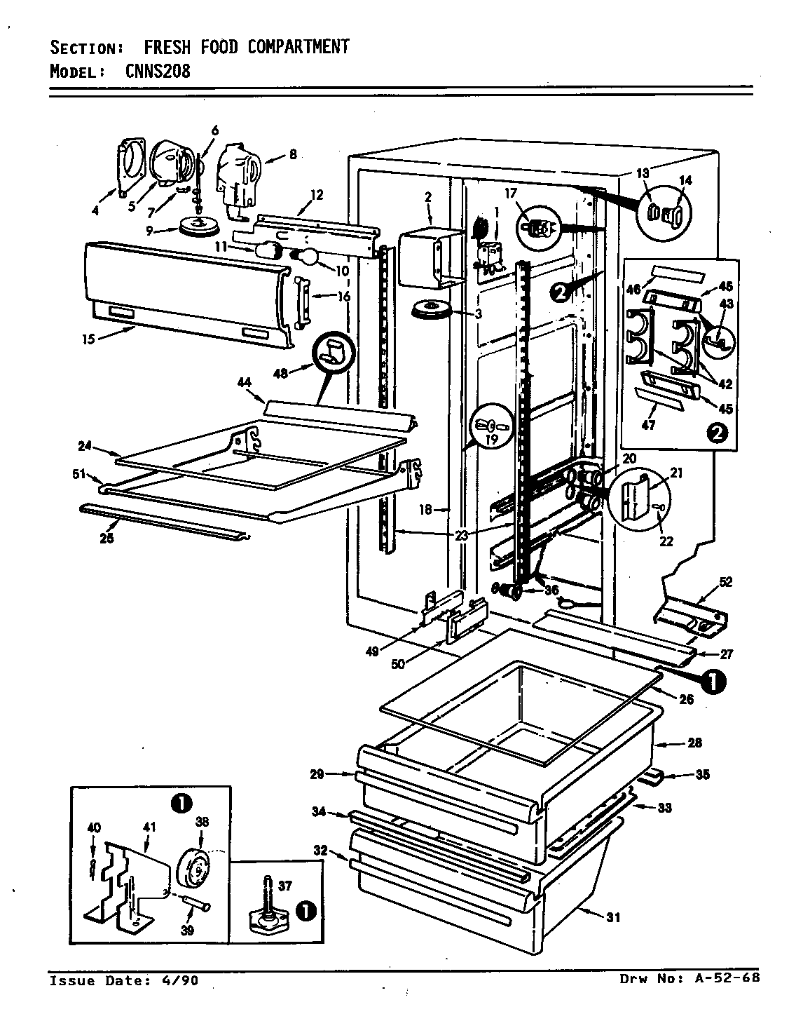 Fresh food compartment (cnns208/9t01b)