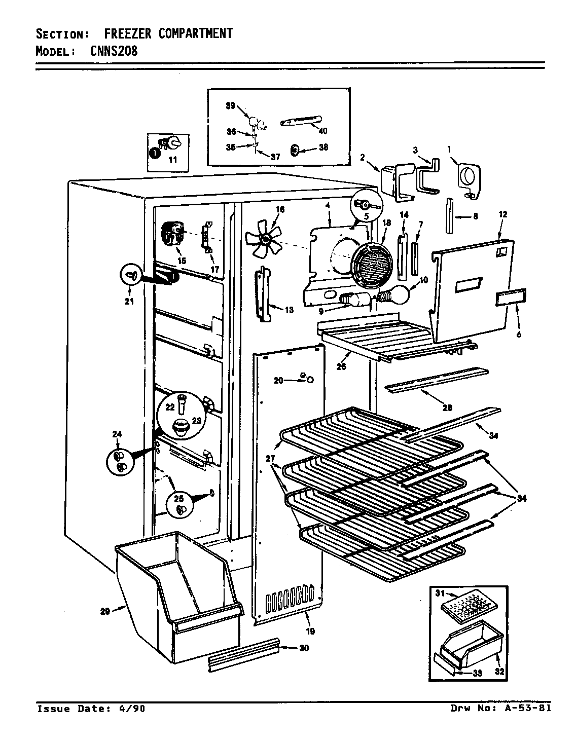 FREEZER COMPARTMENT (CNNS208/9T01B)