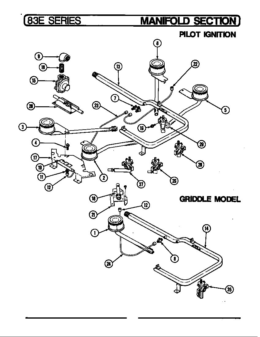 Manifold section (pilot ignition)