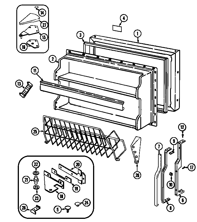Freezer door