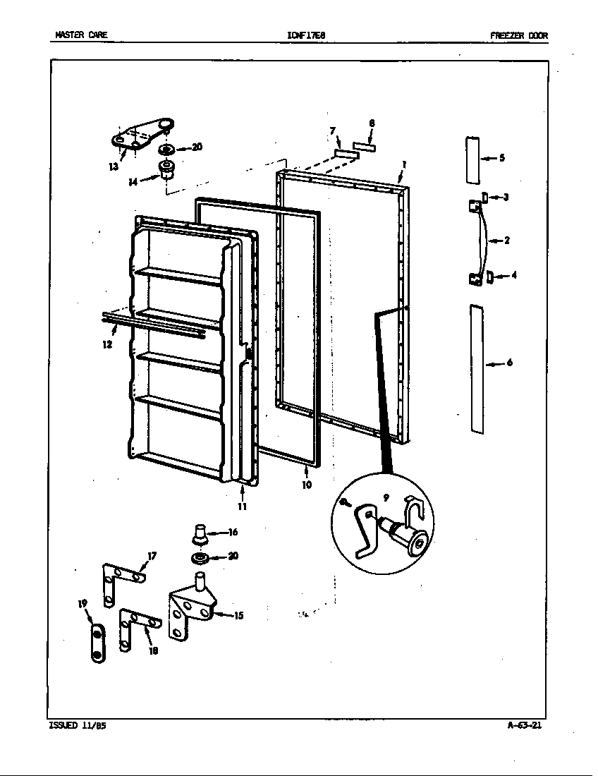 Freezer door