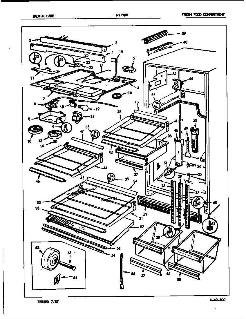 FRESH FOOD COMPARTMENT (NT19H8/7A56B) (NT19H8A/7A56B) (NT19H8H/7A56B)