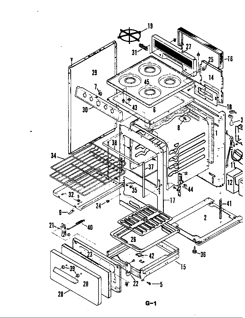 Top assy./body/oven
