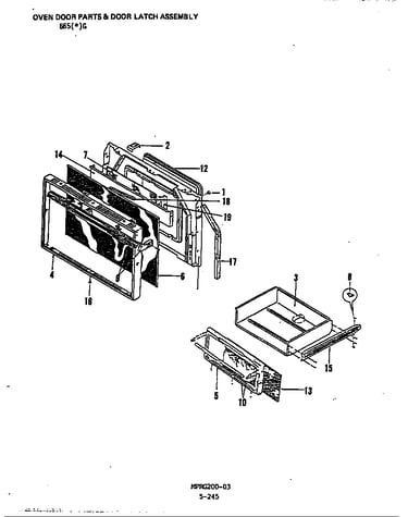 Door & latch assy.